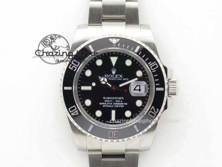 0504 GoAnywhere Submariner Black Diamond Bezel SS GSF Best Edition Black Dial On SS Bracelet A 3270